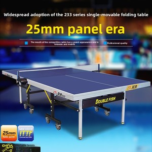 Double Fish <span class=keywords><strong>233</strong></span> Table de tennis de table 25mm Standard pliable et mobile Double Fish Design pour la maison compétitions intérieures <span class=keywords><strong>233</strong></span> - Product Image 3