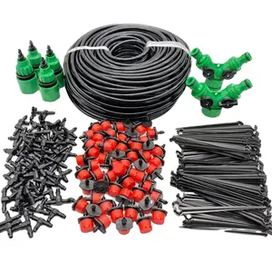 Automatic Watering Sprinkler Garden Drip Irrigation Kit Micro Mist Spray Cooling System 4/7mm Hose Dripper With Tee Connector