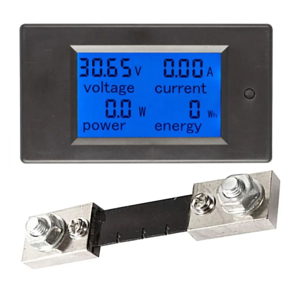 Dc 6.5-100V 0-100A Lcd-scherm Digitale Stroom Spanning Power Energy Meter Multimeter Amperemeter Voltmeter Met 100A Huidige shunt