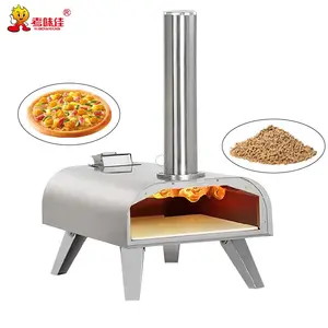 Forno de pizza industrial de alta qualidade, torradeira portátil, queimador de pelotas de madeira para pizza, forno comercial para pizza ao ar livre