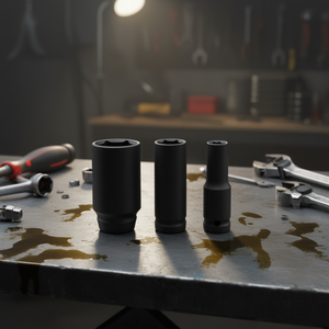 Fervi <b>Impact</b> <b>Socket</b> Wrench <b>Set</b> 3-Piece Metric <b>Deep</b> Drive Tool Kit - Product Image 3