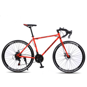 จักรยานเสือหมอบเหล็กกล้าคาร์บอนสูงจากโรงงาน OEM จีนโดยตรง, จักรยานแข่ง 21 สปีดพร้อมดิสก์เบรกและแฮนด์ดรอปบาร์สำหรับผู้ใหญ่และเยาวชน - Product Image 3