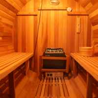 Ruang Sauna Kayu Solid untuk 6-8 Orang dengan Pemanas Listrik untuk Vila, Hotel, Resort, Spa Luar Ruangan, Relaksasi Kesehatan di Rumah