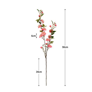 Flores artificiales de camelia Dongchen Crafts, color rosa claro con hojas verdes, para decoraciones de bodas y arreglos de mesa. - Product Image 5