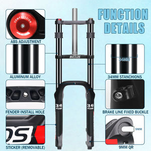 <span class=keywords><strong>Fourche</strong></span> de vélo en alliage avec amortisseur réglable dur/mou, diamètre de roue petit, frein à disque pliable, 20 <span class=keywords><strong>26</strong></span> <span class=keywords><strong>pouces</strong></span> - Product Image 2