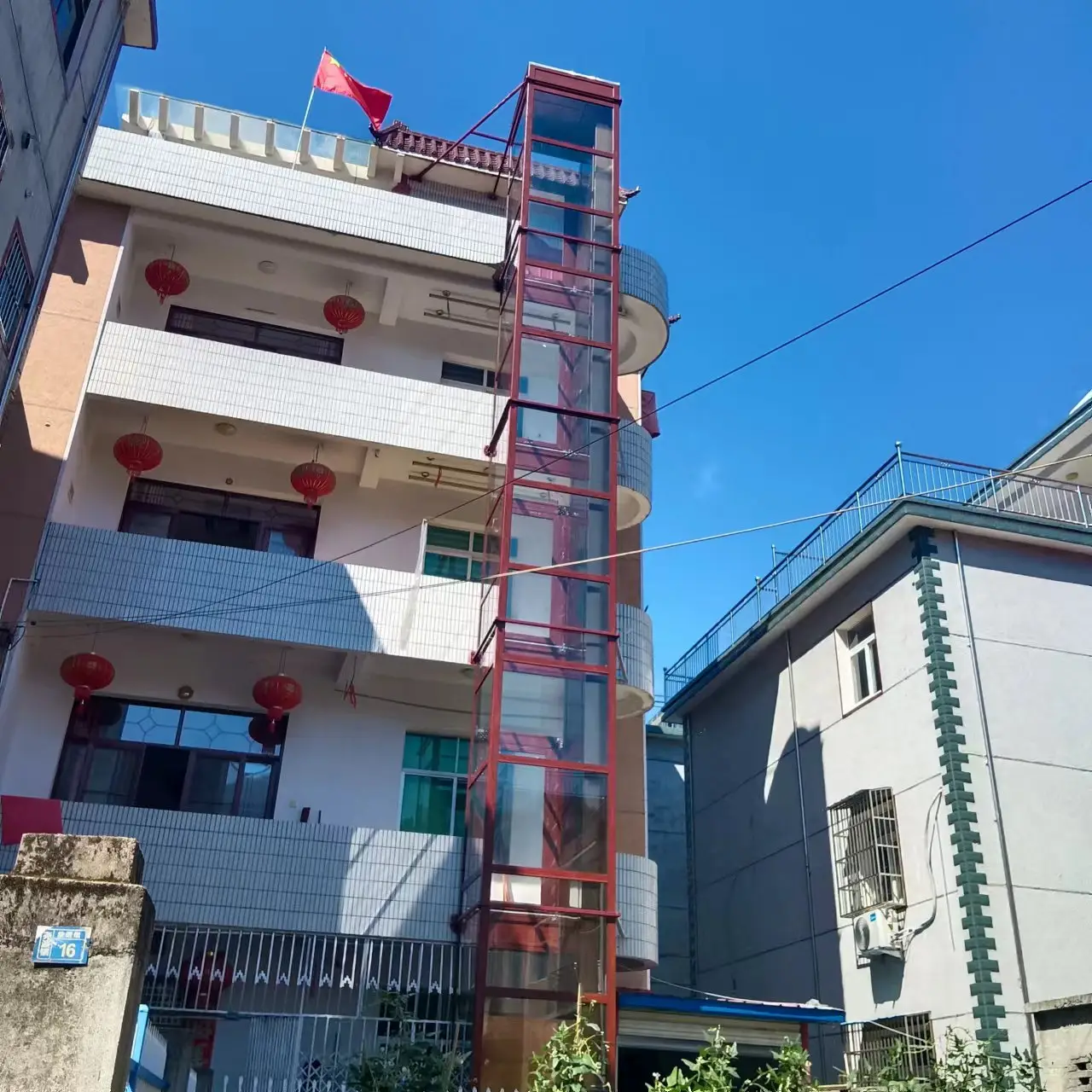 Vertikaler hydraulischer Schlussverkauf Haushalter kleiner Heim-Aufzug Wohnung-Aufzug Villa Panorama-Passagier-Aufzug