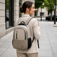 Sac à dos d'affaires imperméable personnalisé HAIBOWY, sac à dos décontracté en polyester pour ordinateur portable, idéal pour les voyages et l'école, pour étudiants