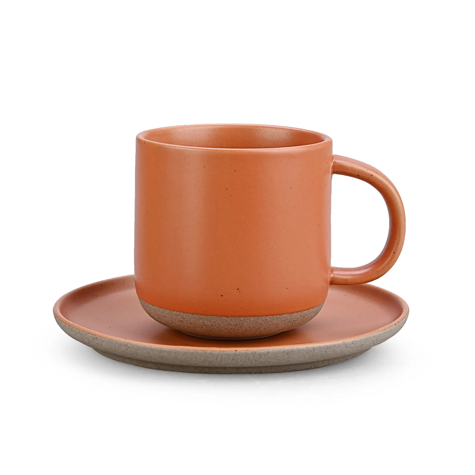 Tasse créative en céramique, poterie avec assiette, pour café et thé 11 oz 10 oz, 350 ml 450 ml