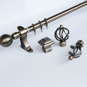IKSUN moderno semplice palo della tenda elettrolitica <span class=keywords><strong>in</strong></span> <span class=keywords><strong>ferro</strong></span> telescopico asta per tenda doccia guida per finestra bronzo muta all'ingrosso - Product Image 6