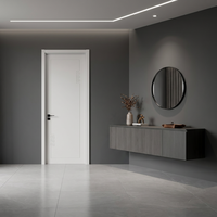 Porte de chambre intérieure moderne en bois, surface CPL, composite polymère, résistante aux rayures, résistante à l'eau, portes à panneau unique pour