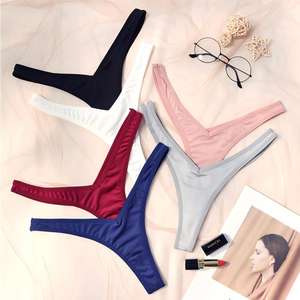 Wholesale Seamless Thong For Women Low Rise Stretchy <b>G</b>-<b>string</b> Everyday Wear Minimalist Underwear Comfortable Sexy Women <b>Panties</b> - Product Image 1