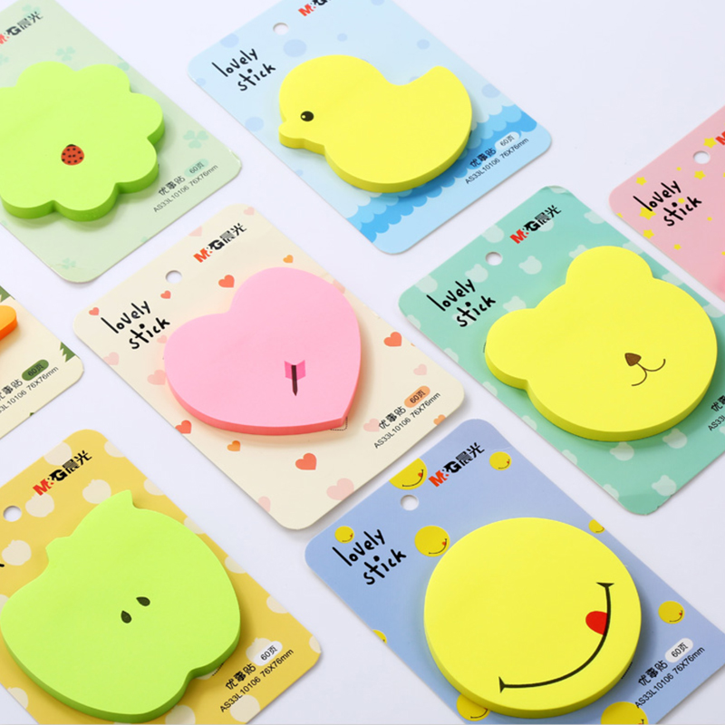 Пользовательские декоративные милые кавайные блокноты для записей, липкие блокноты, блокноты, прозрачный индекс, набор для записей с животными