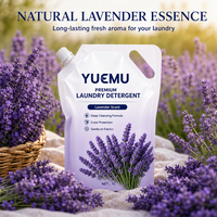 Lessive liquide à la lavande 1L en pochette souple, marque distributeur, écologique, à base de plantes, nettoyage en profondeur, OEM, vente en gros