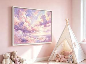 Pintura al Óleo Impresionista Pintada a Mano, Nubes Rosadas <span class=keywords><strong>Pastel</strong></span>, Cielo Etéreo Suave, Paisaje Marino, Arte en Lienzo <span class=keywords><strong>para</strong></span> Decoración del Hogar - Product Image 6