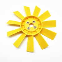 JOKA Austin Rover Mini Pièces Radiateur Système De Refroidissement Ventilateur En Plastique 12G2129 Haute Qualité Classique 11 Pales Jaune Morris Mini 5SET