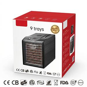 Electric Household <strong>Food</strong> <strong>Dehydrator</strong> with 9 Stainless Steel Trays Digital Control Low Noise Easy to Clean up to 70C - Product Image 4