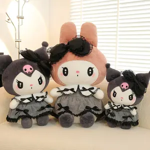 New Cute Melody Kuromi Plush Dolls Best Selling Famous Anime Figure Cartoon Character Plush Toys For Girls