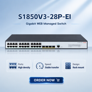 Switch Administrado H3C S1850V3-28P-EI de 24 Puertos Gigabit y 4 SFP para Montaje en Rack, para Redes de Oficinas Empresariales - Product Image 1