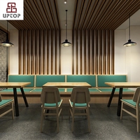 Fournitures modernes pour restaurants, mobilier de restauration rapide moderne, tables et chaises vertes pour restaurants à vendre