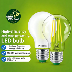 Bombilla <span class=keywords><strong>LED</strong></span> <span class=keywords><strong>Philips</strong></span> de Alta Eficiencia y Ahorro de Energía, Bombilla <span class=keywords><strong>LED</strong></span> Retro Transparente, Bombilla de Larga Duración y Ahorro de Energía, Filamento E27 Creativo - Product Image 1