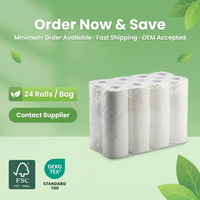 Harga Grosir Tisu Toilet 2 Ply 16gsm 24 Gulung, Kekuatan Basah Tinggi, Lembut, Tahan Lama, Kuat, Transparan, Stok Pakai Sehari-hari