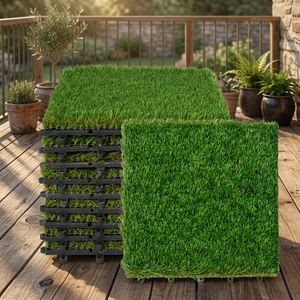 Dalles de gazon artificiel GWV-FresGard GWV-6335 PP+PE pour l'aménagement paysager et la terrasse des jardins/cour/sols/toits - Product Image 1