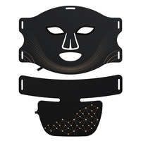 Masque de luminothérapie LED 4 couleurs à faible MOQ, enveloppant visage, cou et poitrine, en silicone flexible, appareil de beauté pour salon et usage domestique, en stock