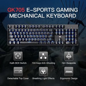 104 key ABS keycap RGB Backlit Ergonomic USB có dây hot swappable đỏ trắng nâu chuyển đổi cơ khí Bàn phím chơi game cho máy tính để bàn - Product Image 2