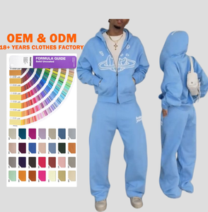 Conjuntos Deportivos Unisex del Fabricante, Conjuntos para Correr, Pantalones Deportivos con Cintura Ajustable y Sudadera con Capucha, Conjuntos Deportivos de Forro Polar para Hombre - Product Image 1