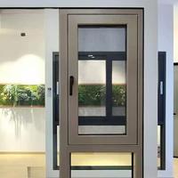 Fenêtres pliantes européennes Klein pour maison passive, cadre en aluminium, design moderne, rupture de pont thermique, chambre à coucher