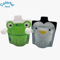 Emballage alimentaire de haute qualité Oem impression personnalisée pour enfants Stand up forme spéciale bec pochette Sachet 100 ml