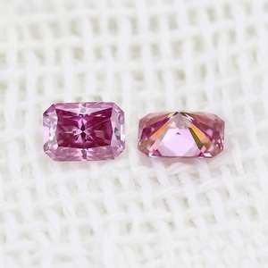 Bague ovale à facettes en moissanite rose de laboratoire, pierre principale en <span class=keywords><strong>diamant</strong></span> lâche certifiée CAL, vente en gros - Product Image 3
