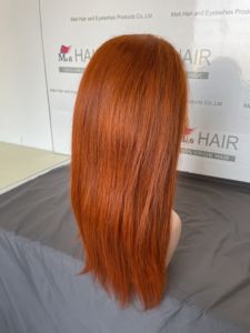 Chất Lượng Cao Đầy Đủ 13X4 Ren Phía Trước Tóc Giả Nguyên Trinh Nữ Nhân Tóc Mật Độ 180 Gừng Cam Tóc Giả Tóc Con Người Cho Phụ Nữ Da Đen - Product Image 3