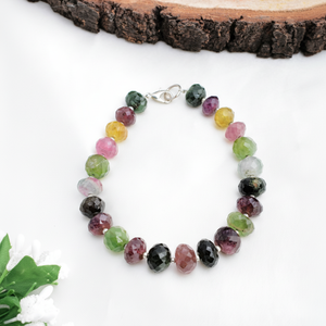 ลูกปัดทัวร์มาลีนทรงกลมแบบเช็คเกอร์คัท  ลูกปัดพลอยธรรมชาติสำหรับทำเครื่องประดับชั้นดี - Product Image 1