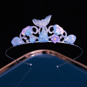 Ocean Style Bridal Alloy Rhinestone <strong>Crown</strong> Shining Scales Headdress <strong>Personalized</strong> Girls Hair Bands <strong>Crown</strong> <strong>Tiara</strong> - Product Image 3