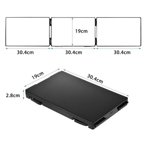 Werkseitig angepasster faltbarer 3-seitiger Dreiwege-Rasier spiegel - Product Image 3