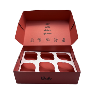 กล่องคุกกี้น้ำตาลทรงสี่เหลี่ยมทำจากกระดาษลูกฟูกแบบเคลือบและลายนูนสำหรับบรรจุภัณฑ์เค้กขนมอบ - Product Image 5