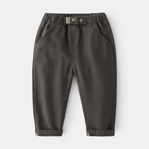 2024 à la mode Style coréen à la mode pantalons décontractés pour garçons printemps coton confortable taille moyenne ajustement petites tailles moyennes - Product Image 4