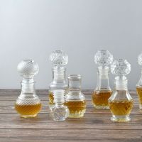 Mini-bouteilles de vin, bouteilles de sauce piquante, petits flacons à shot avec couvercle en verre, entonnoir à liquide pour un remplissage facile, idéal pour les fêtes
