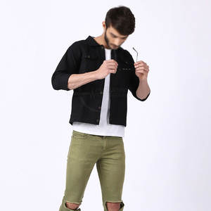 Dernière conception 100% veste en jean pour hommes en coton imperméable vente en gros veste en jean pour hommes - Product Image 6