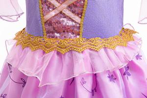 Vente en gros Robe de fête d'anniversaire pour enfants fille Costume de Cosplay pour film TV fille Costume de princesse Raiponce emmêlée pour Halloween Noël - Product Image 5