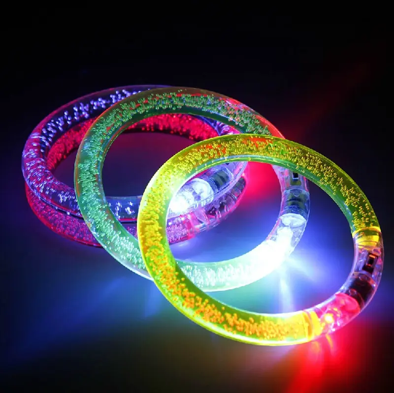 Led ánh sáng lên Vòng đeo tay Neon phát sáng Bangle sáng dây đeo cổ tay phát sáng trong bóng tối Nguồn cung cấp bên cho trẻ em người lớn