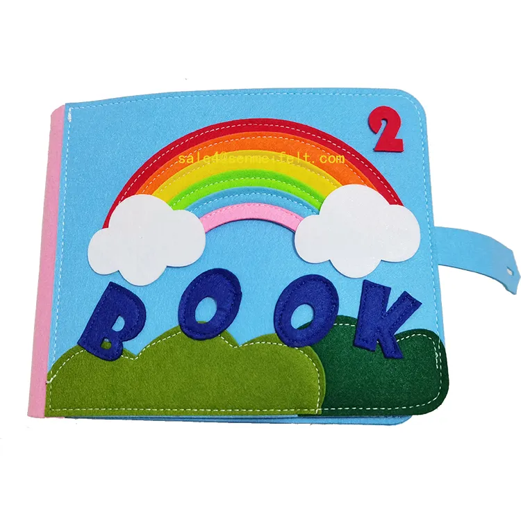 Handmade non woven toy Felt Soft Baby Cloth Book Early Education Toddler busy book activity Quiet Book