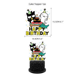 Venta al por mayor <span class=keywords><strong>BADTZ</strong></span> <span class=keywords><strong>MARU</strong></span> pingüino fresco Feliz cumpleaños fiesta decoración conjunto Banner pastel Topper Animal Globos conjuntos - Product Image 3