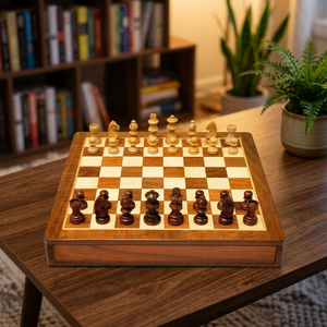 High Grade Wooden Chess Set Handmade With Drawer Storage For Playing - Product Image 4