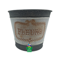 Pot de fleurs vintage avec poignées en ficelle Décorations de maison de jardin Jardinière en fer artificiel pour plantes d'extérieur de jardin