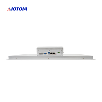 PC Panel Industri Tanpa Kipas 21,5 Inci All In One Komputer Layar Sentuh Kapasitif Multi Touch 2 LAN 6 USB 4 COM Casing Logam W21RW G