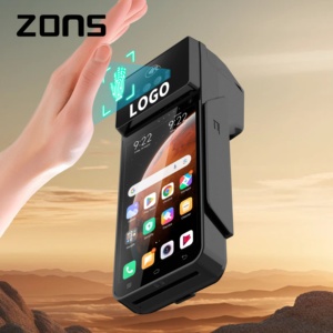 ZONS All-in-One Biometric Payment Terminal Android Touchscreen <b>With</b> Fingerprint <b>Scanner</b> Custom Logo Support - Product Image 1