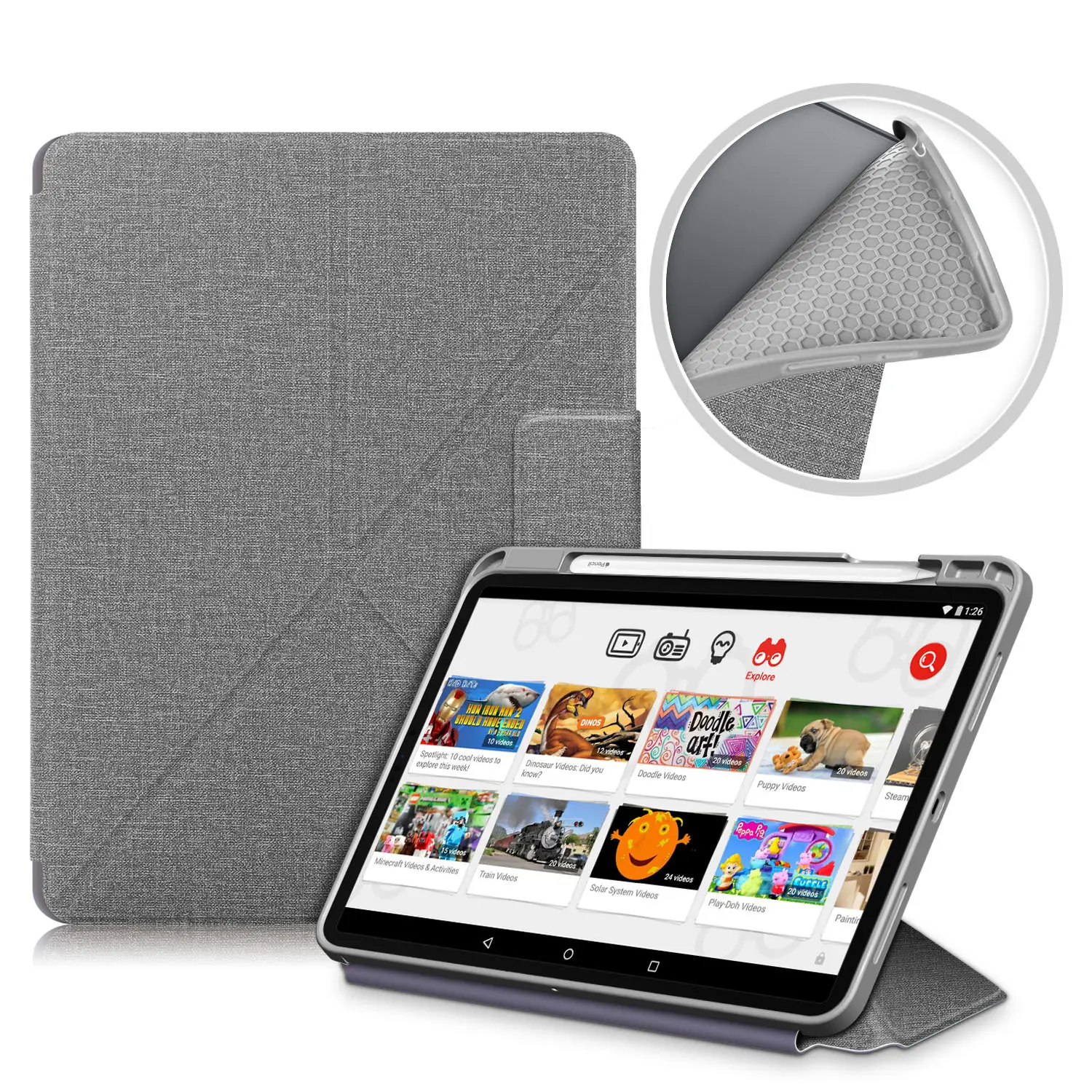 Pu Lederen Trifold Soft Tpu Back Cover Tablet Case Voor Ipad Air 5 2022 Met Potlood Houder Stand Flip Smart case 10.9 Inch