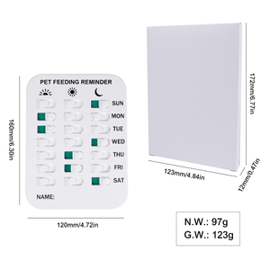 Tableau d'alimentation magnétique pour animaux de compagnie, 3 fois par jour, suivi facile à installer, tableau d'enregistrement avec rappels pour chats et chiens - Product Image 5
